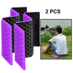 2 coussins de massage cellulaires pliables portables pour extérieur, tapis de siège imperméables pour pique-nique, coussin EVA, 2 pcs (orange), 2 pcs (bleu), 2 pcs (violet), 2 pcs (rouge), 2 pcs (vert foncé), 2 pcs (vert herbe)