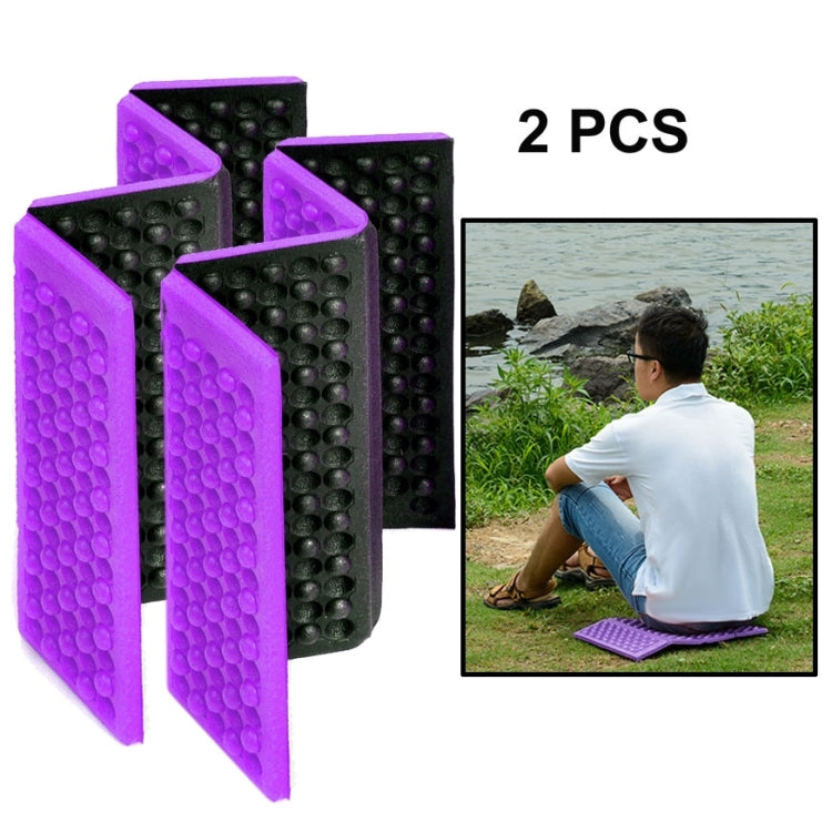 2 coussins de massage cellulaires pliables portables pour extérieur, tapis de siège imperméables pour pique-nique, coussin EVA, 2 pcs (orange), 2 pcs (bleu), 2 pcs (violet), 2 pcs (rouge), 2 pcs (vert foncé), 2 pcs (vert herbe)