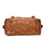 Sac à bandoulière en PU huilé décontracté style rétro pour femme