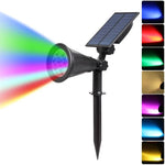 Lampes solaires 2-en-1 étanches, projecteur solaire 4 LED, lampe murale réglable, éclairage paysager et de sécurité
