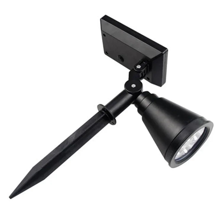 Lampes solaires 2-en-1 étanches, projecteur solaire 4 LED, lampe murale réglable, éclairage paysager et de sécurité