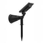 Lampes solaires 2-en-1 étanches, projecteur solaire 4 LED, lampe murale réglable, éclairage paysager et de sécurité