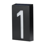 Lampe plaque de porte murale solaire 0,36W avec 6 LED, numéro de maison, éclairage de porche avec panneau solaire(1)