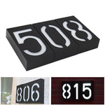Lampe plaque de porte murale solaire 0,36W avec 6 LED, numéro de maison, éclairage de porche avec panneau solaire(1)