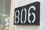 Lampe plaque de porte murale solaire 0,36W avec 6 LED, numéro de maison, éclairage de porche avec panneau solaire(1)
