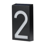 Lampe plaque de porte murale solaire 0,36W avec 6 LED, numéro de maison, éclairage de porche avec panneau solaire(1)
