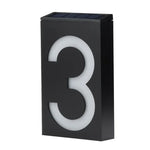 Lampe plaque de porte murale solaire 0,36W avec 6 LED, numéro de maison, éclairage de porche avec panneau solaire(1)