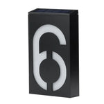 Lampe plaque de porte murale solaire 0,36W avec 6 LED, numéro de maison, éclairage de porche avec panneau solaire(1)