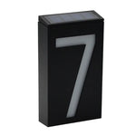 Lampe plaque de porte murale solaire 0,36W avec 6 LED, numéro de maison, éclairage de porche avec panneau solaire(1)