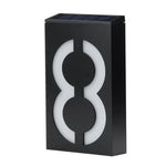Lampe plaque de porte murale solaire 0,36W avec 6 LED, numéro de maison, éclairage de porche avec panneau solaire(1)
