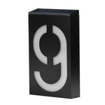 Lampe plaque de porte murale solaire 0,36W avec 6 LED, numéro de maison, éclairage de porche avec panneau solaire(1)