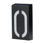 Lampe plaque de porte murale solaire 0,36W avec 6 LED, numéro de maison, éclairage de porche avec panneau solaire(1)