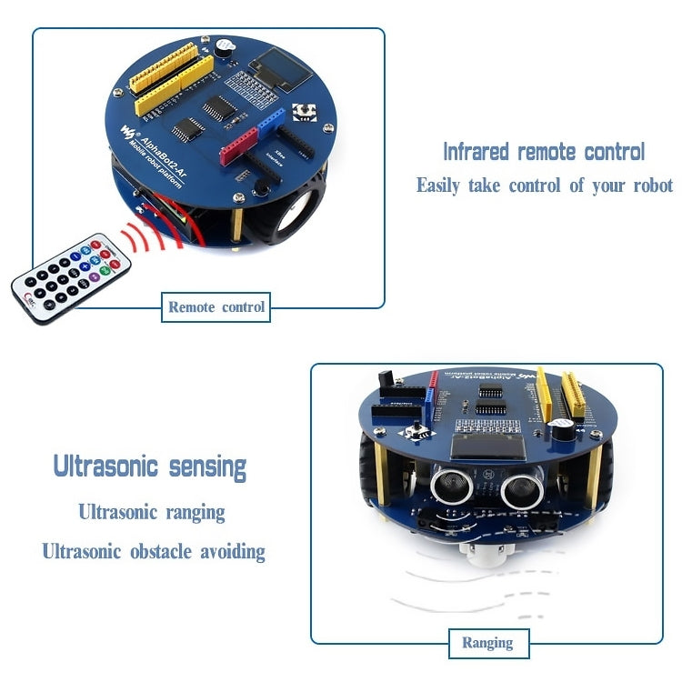 Kit de construction robot Waveshare AlphaBot2 pour Arduino (sans contrôleur Arduino), pour Arduino (sans contrôleur Arduino)