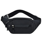 Sac de poitrine multifonctionnel imperméable de couleur unie avec poches, sac de sport à la taille