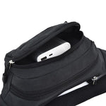 Sac de poitrine multifonctionnel imperméable de couleur unie avec poches, sac de sport à la taille
