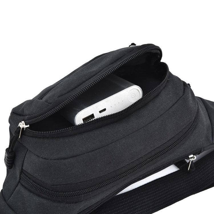 Sac de poitrine multifonctionnel imperméable de couleur unie avec poches, sac de sport à la taille