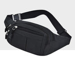 Sac de Poitrine Multifonctionnel Décontracté Pure Color avec Poches Sac de Sport Étanche pour la Taille