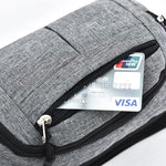 Sac de Poitrine Multifonctionnel Décontracté Pure Color avec Poches Sac de Sport Étanche pour la Taille