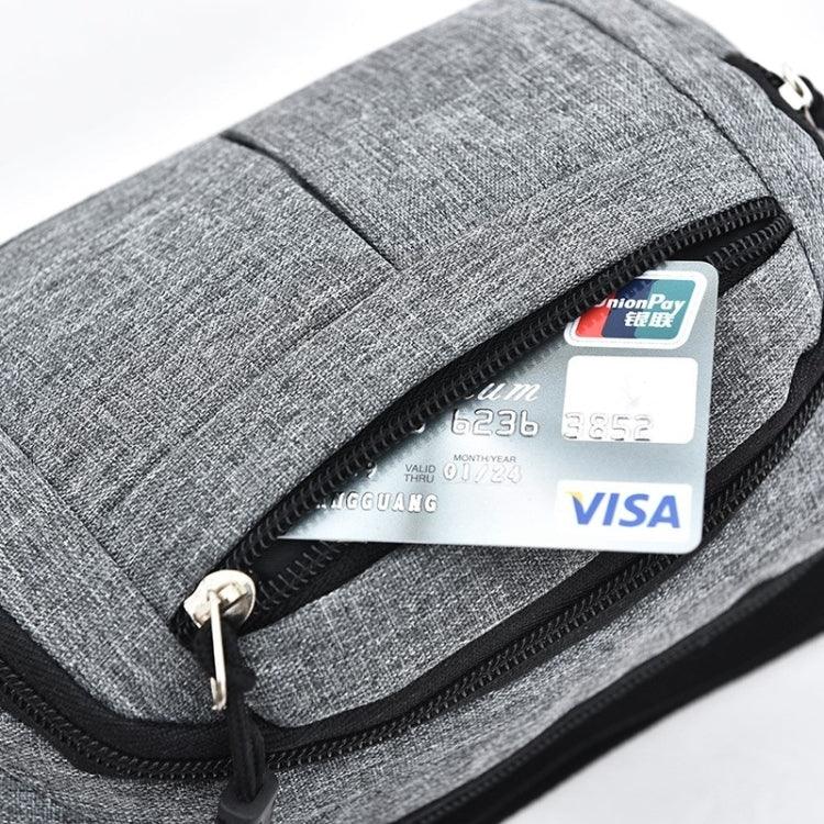 Sac de Poitrine Multifonctionnel Décontracté Pure Color avec Poches Sac de Sport Étanche pour la Taille