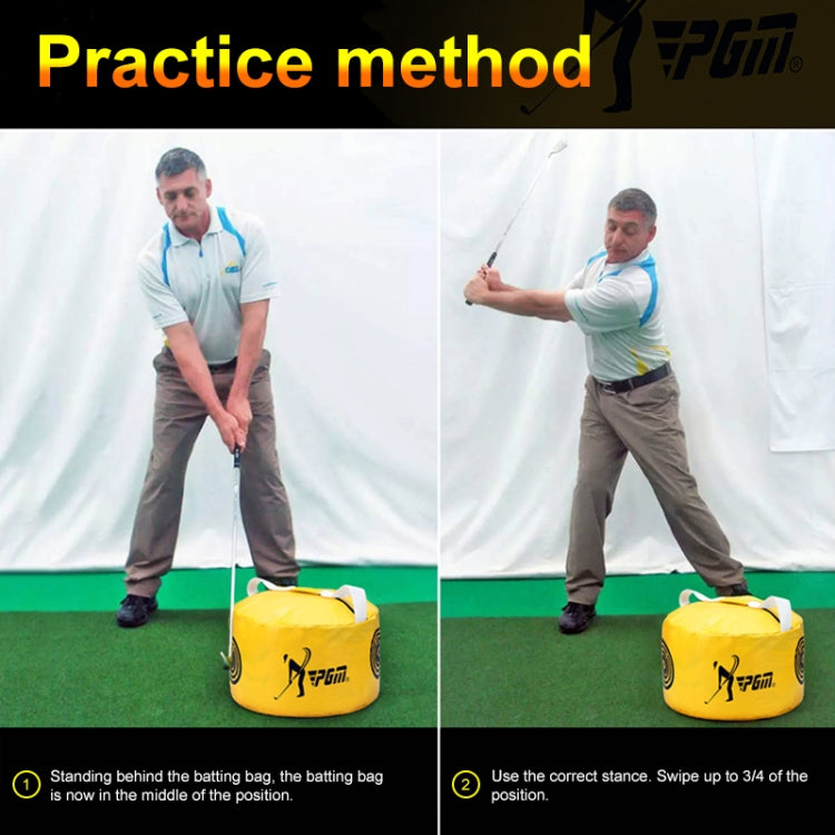 Sac d'entraînement multifonction PGM pour golf, impact puissant, étanche, sac d'exercice pour entraînement Smash Hit, Taille : 26 x 44cm, HL002 Noir, HL002 Jaune