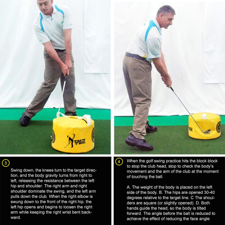Sac d'entraînement multifonction PGM pour golf, impact puissant, étanche, sac d'exercice pour entraînement Smash Hit, Taille : 26 x 44cm, HL002 Noir, HL002 Jaune