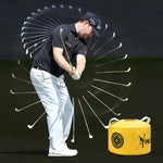 Sac d'entraînement multifonction PGM pour golf, impact puissant, étanche, sac d'exercice pour entraînement Smash Hit, Taille : 26 x 44cm, HL002 Noir, HL002 Jaune
