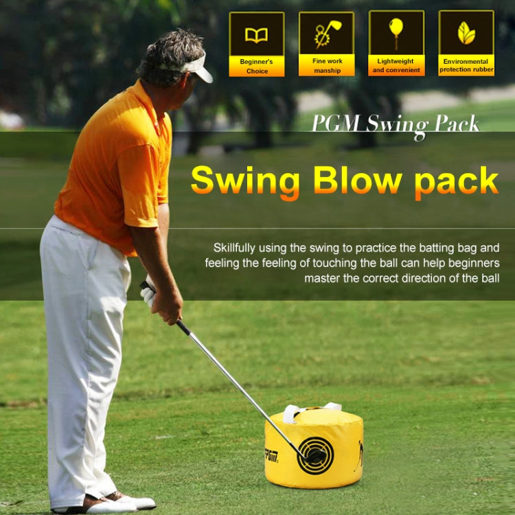 Sac d'entraînement multifonction PGM pour golf, impact puissant, étanche, sac d'exercice pour entraînement Smash Hit, Taille : 26 x 44cm, HL002 Noir, HL002 Jaune
