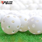 10 balles d'exercice creuses pour golf intérieur PGM, 10 balles creuses blanches, 10 balles creuses jaunes