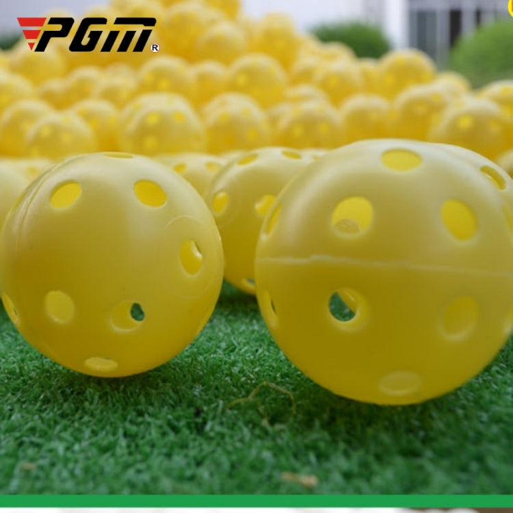 10 balles d'exercice creuses pour golf intérieur PGM, 10 balles creuses blanches, 10 balles creuses jaunes