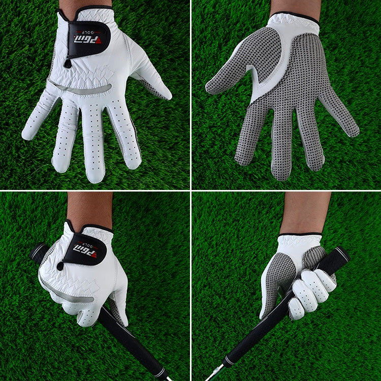 Gants simples antidérapants PGM Golf en peau de mouton pour hommes (Taille : 27-main droite), main gauche, main droite