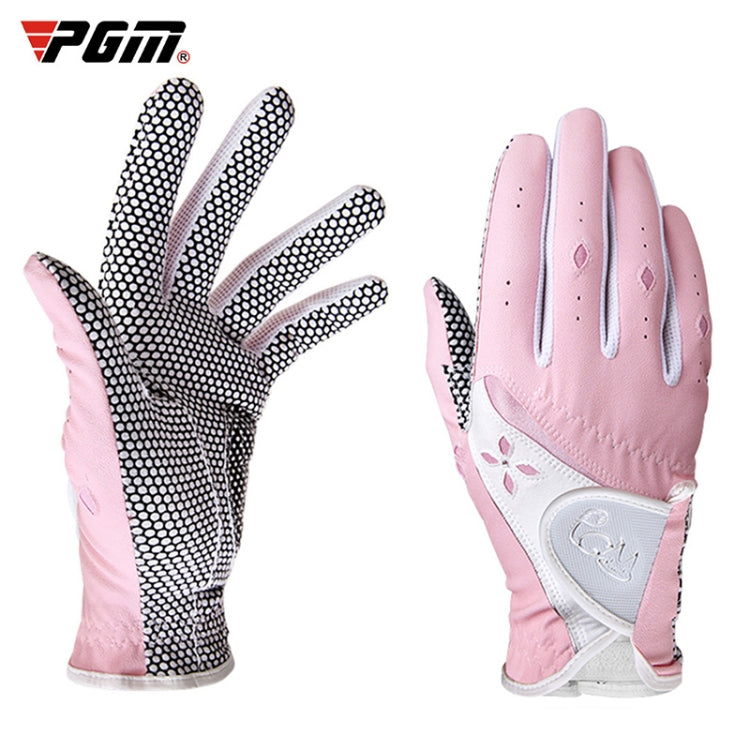 Gants de golf PGM antidérapants en cuir PU pour femmes (couleur: Jaune Taille:21), 18, 19, 21, 17, 20