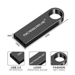 Clé USB MicroDrive 16GB 2.0 métal étanche haute vitesse (gris), 16GB