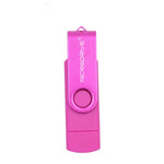 MicroDrive 32GB USB 2.0 Ordinateur mobile double usage Clé USB rotative OTG en métal, 32GB