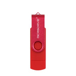 MicroDrive 32GB USB 2.0 Ordinateur mobile double usage Clé USB rotative OTG en métal, 32GB