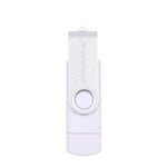 MicroDrive 32GB USB 2.0 Ordinateur mobile double usage Clé USB rotative OTG en métal, 32GB