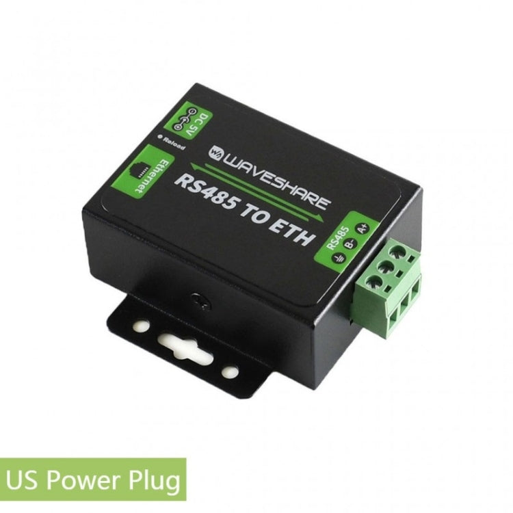 Convertisseur Waveshare RS485 vers Ethernet, prise US, RS485