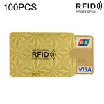 Lot de 100 étuis de protection RFID en aluminium pour cartes de crédit, cartes d'identité, cartes bancaires, taille : 9 x 6,3 cm