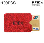 Lot de 100 étuis de protection RFID en aluminium pour cartes de crédit, cartes d'identité, cartes bancaires, taille : 9 x 6,3 cm
