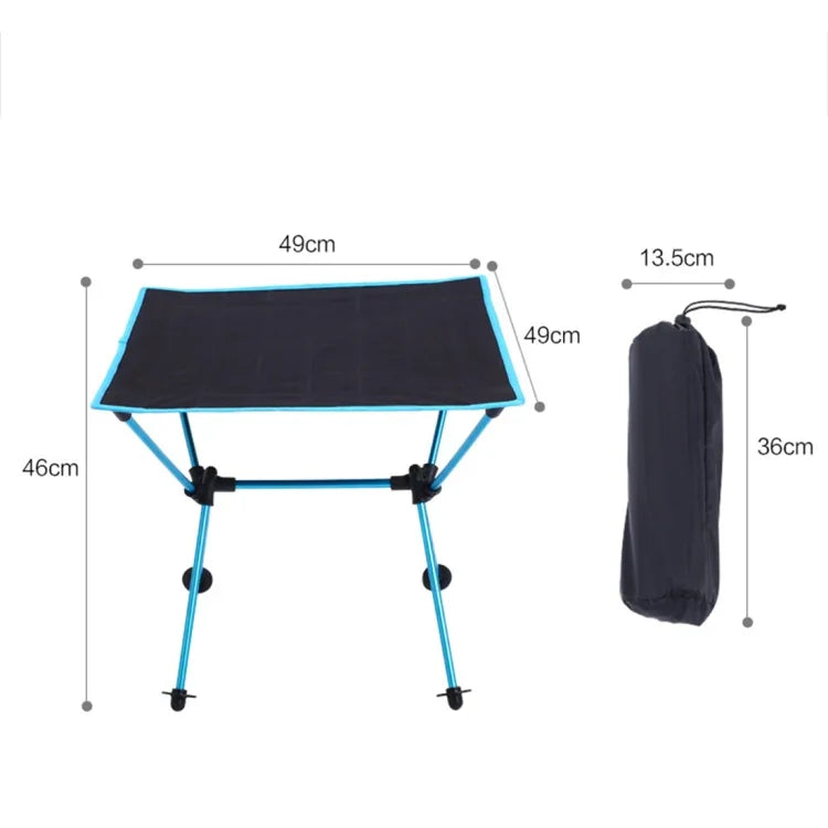 Table pliante légère portable pour camping extérieur Tissu Oxford Table de pique-nique en aluminium aviation Table de barbecue, Table de barbecue (noir), Table de barbecue (orange)