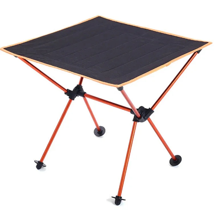 Table pliante légère portable pour camping extérieur Tissu Oxford Table de pique-nique en aluminium aviation Table de barbecue, Table de barbecue (noir), Table de barbecue (orange)