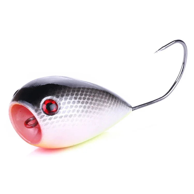 HENGJIA PO036 8 leurres durs 8cm/13g avec grande bouche, hameçon simple, créant des vagues, pour la pêche en extérieur, matériel de pêche, appât de pêche, PO036