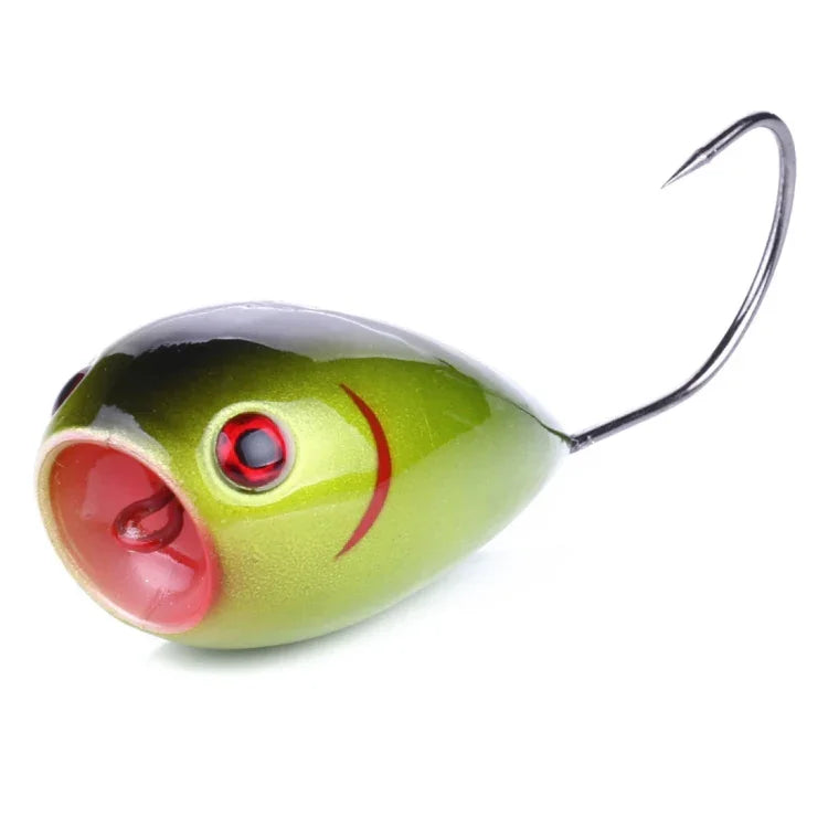 HENGJIA PO036 8 leurres durs 8cm/13g avec grande bouche, hameçon simple, créant des vagues, pour la pêche en extérieur, matériel de pêche, appât de pêche, PO036