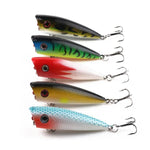 HENGJIA PO035 6cm/6g Leurre de pêche dur de simulation, appât pour l'eau salée et l'eau douce, PO035 1#, PO035 2#, PO035 3#, PO035 4#, PO035 5#