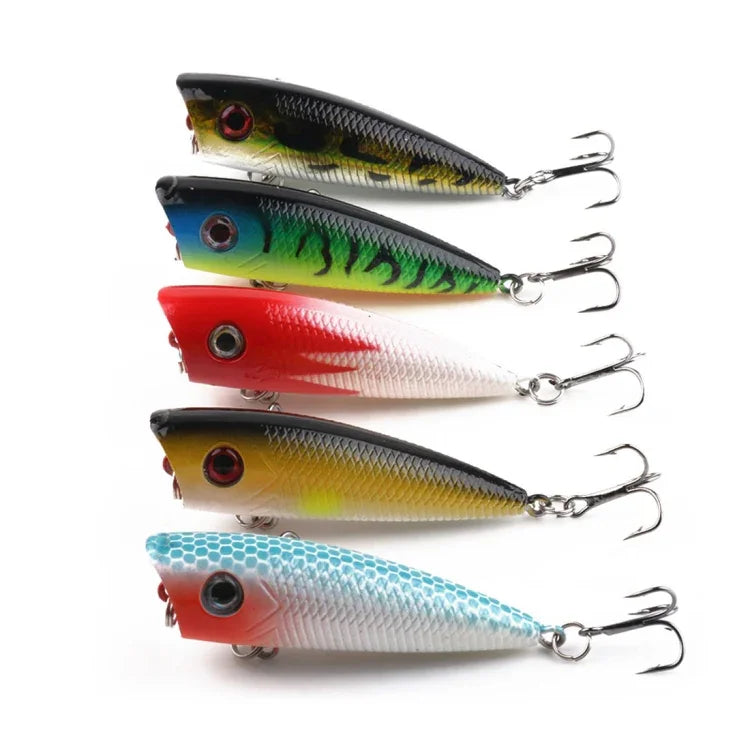 HENGJIA PO035 6cm/6g Leurre de pêche dur de simulation, appât pour l'eau salée et l'eau douce, PO035 1#, PO035 2#, PO035 3#, PO035 4#, PO035 5#