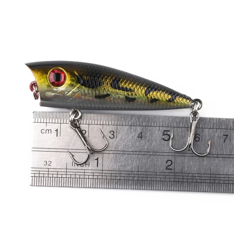 HENGJIA PO035 6cm/6g 5 Leurres de Pêche Durs Simulation, Matériel de Pêche Adapté à l'Eau Salée et à l'Eau Douce, PO035 5pcs