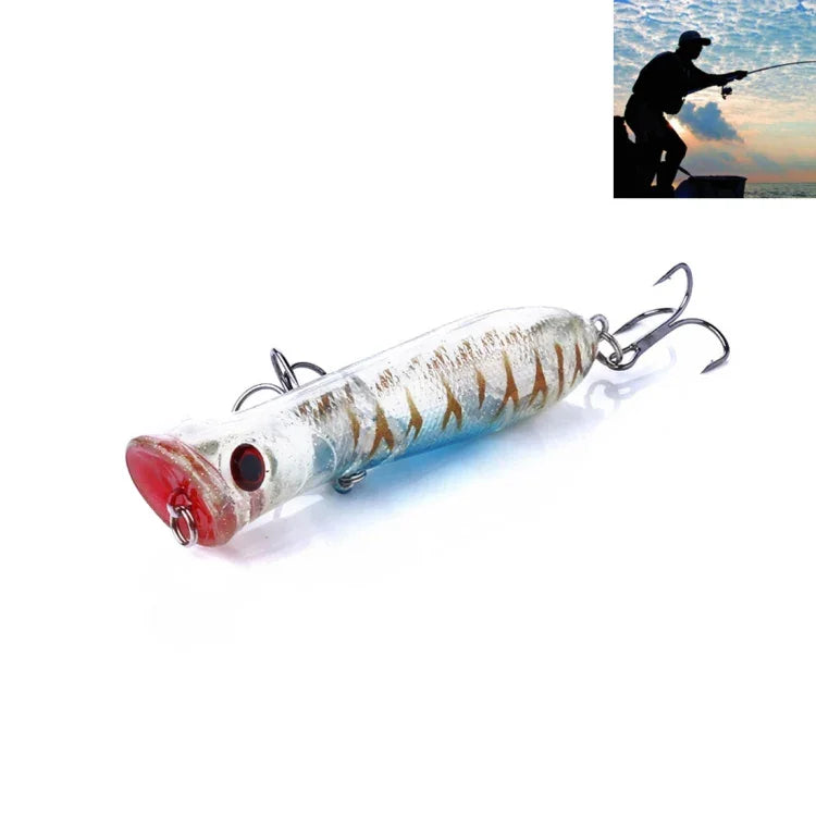 HENGJIA PO032 8 cm/12 g Leurre de pêche dur simulé avec hameçons, convient pour l'eau salée et l'eau douce, PO032 1#, PO032 2#, PO032 3#, PO032 4#, PO032 5#, PO032 6#, PO032 7#, PO032 8#, PO032 9#, PO032 10#