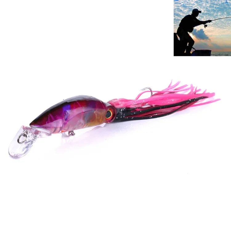 HENGJIA JIZ002 10cm/16.6g Gros appâts durs en forme de calmar poulpe, leurres de pêche longue portée, appâts adaptés à la pêche en mer et en eau douce, JIZ002 A, JIZ002 B, JIZ002 C, JIZ002 D, JIZ002 E, JIZ002 F, JIZ002 G, JIZ002 H