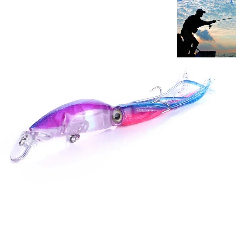 HENGJIA JIZ002 10cm/16.6g Gros appâts durs en forme de calmar poulpe, leurres de pêche longue portée, appâts adaptés à la pêche en mer et en eau douce, JIZ002 A, JIZ002 B, JIZ002 C, JIZ002 D, JIZ002 E, JIZ002 F, JIZ002 G, JIZ002 H