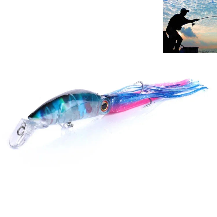 HENGJIA JIZ002 10cm/16.6g Gros appâts durs en forme de calmar poulpe, leurres de pêche longue portée, appâts adaptés à la pêche en mer et en eau douce, JIZ002 A, JIZ002 B, JIZ002 C, JIZ002 D, JIZ002 E, JIZ002 F, JIZ002 G, JIZ002 H