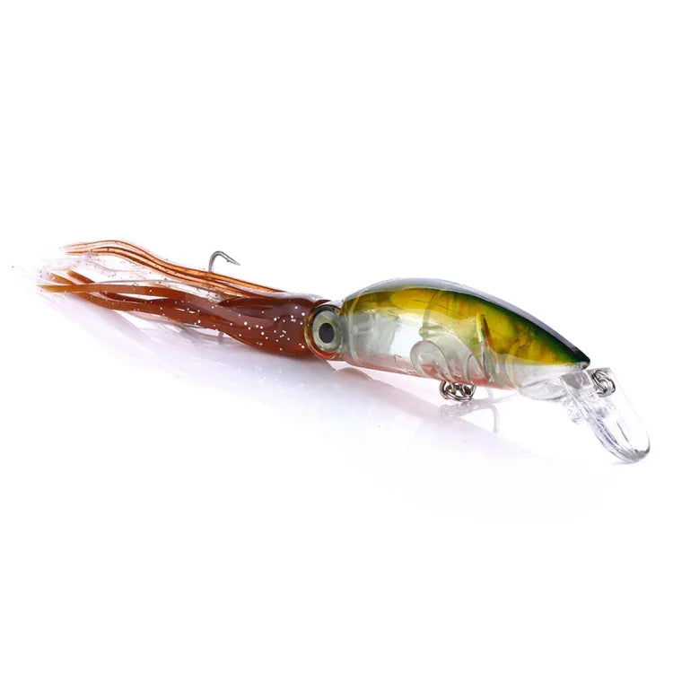 HENGJIA JIZ002 Leurre dur en forme de pieuvre/calmar de 10 cm/16,6 g, 8 pièces, pour la pêche en mer et en eau douce, emballé, 8 pièces
